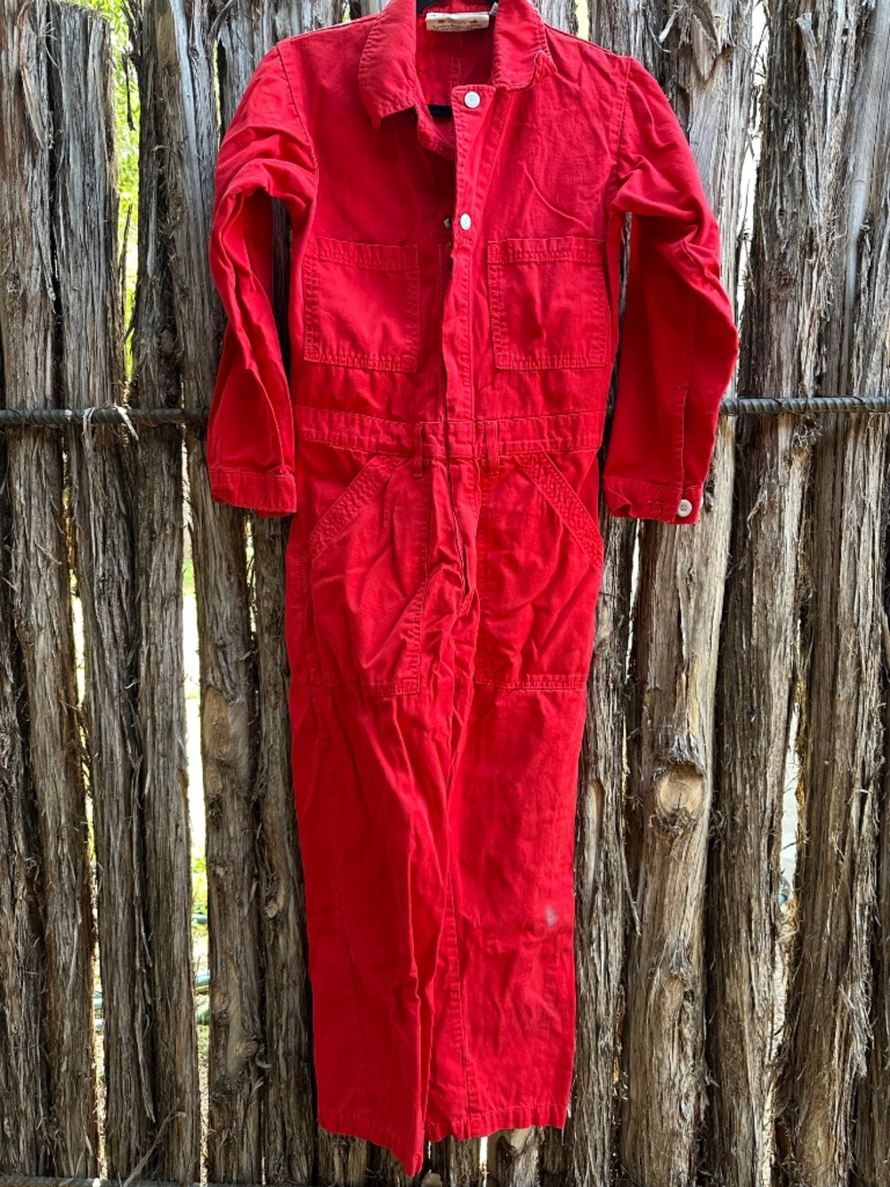 Big Bud Press Long Sleeved Red Jumpsuit in XS